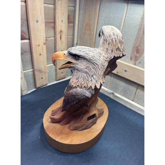 Neil J. Rose 1996 Limited Edition Sculpture "Birds Of Prey" Three Bald Eagles - Picture 5 of 12
